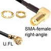 U.FL to SMA Female Right Angle Pigtail